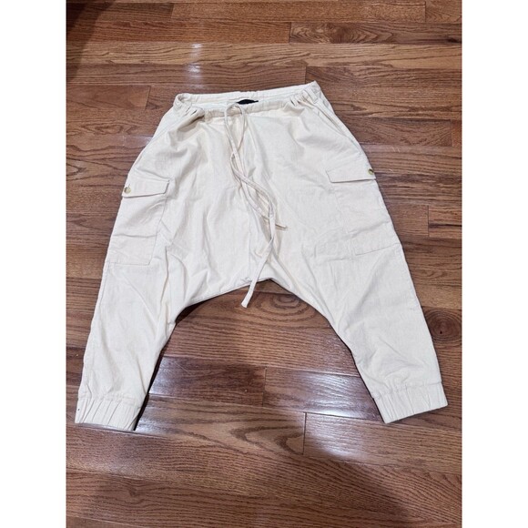 Nicholas K Baggy Drop Crotch Cargo Pants Small Drawstring Waist Avante Garde - Picture 1 of 4